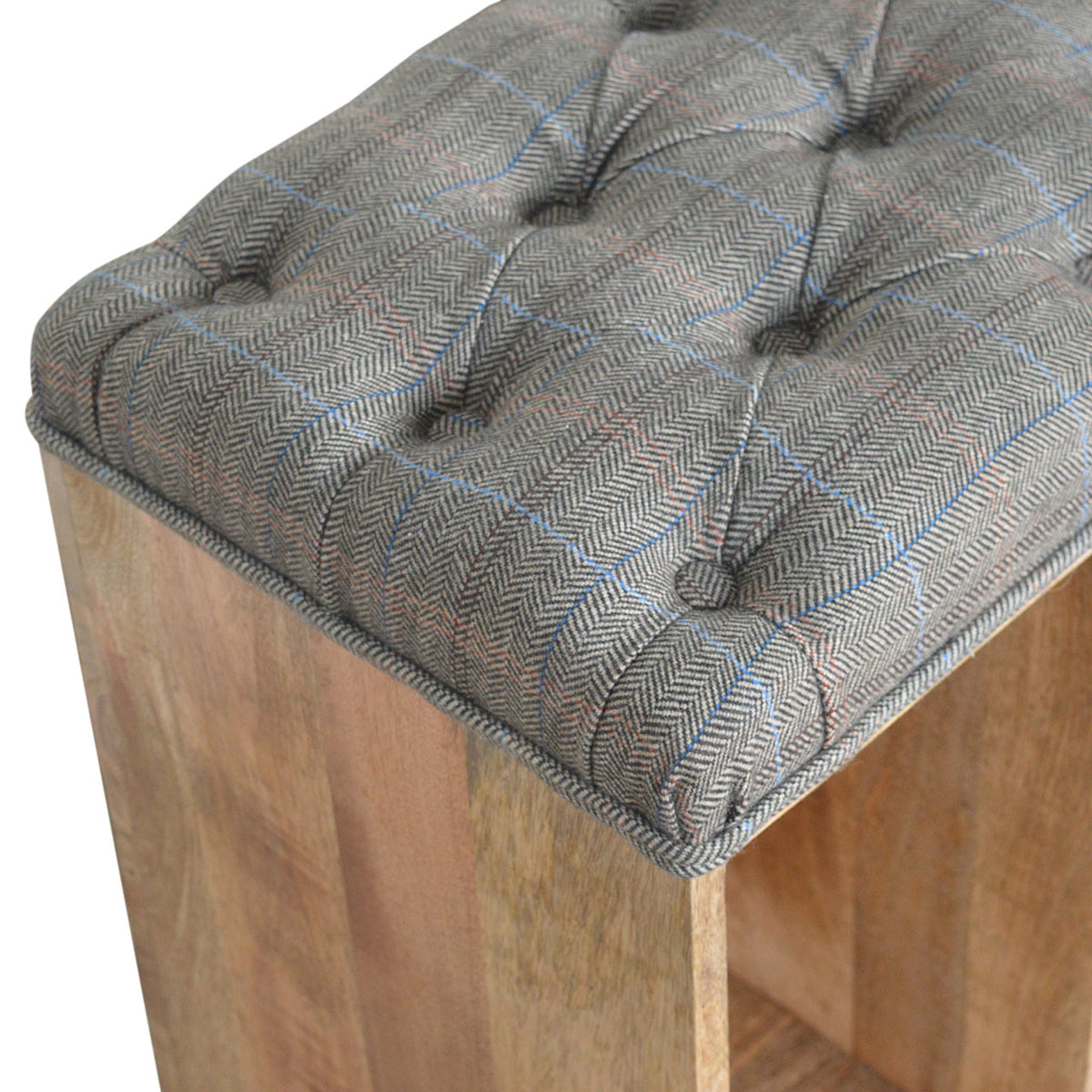 Multi Tweed Open Storage Bench