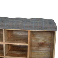 Multi Tweed Open Storage Bench