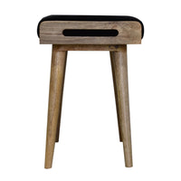 Black Velvet Tray Style Stool