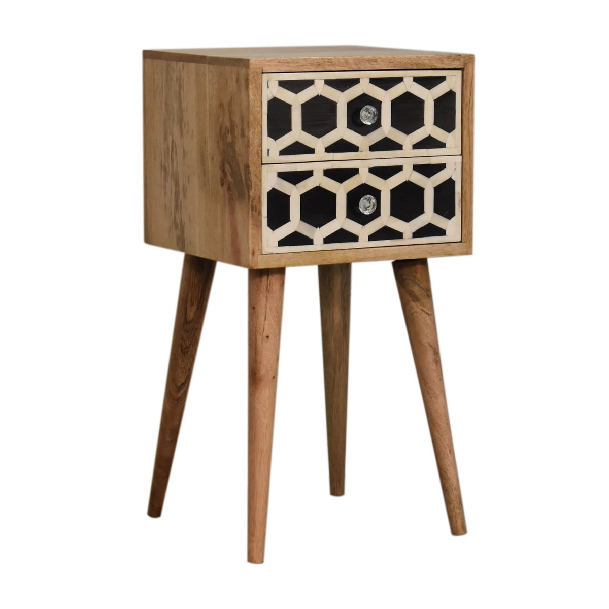 Mini Bone Inlay 2 Drawer Bedside