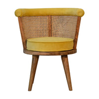 Larissa Mustard Velvet Nordic Chair