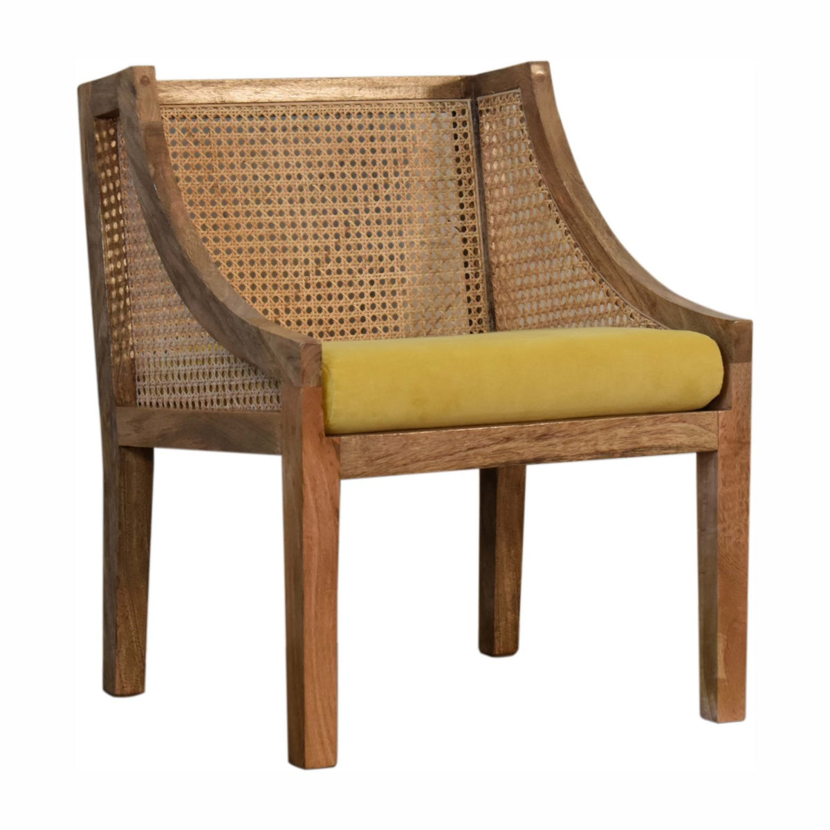 Larissa Mustard Cotton Velvet Chair