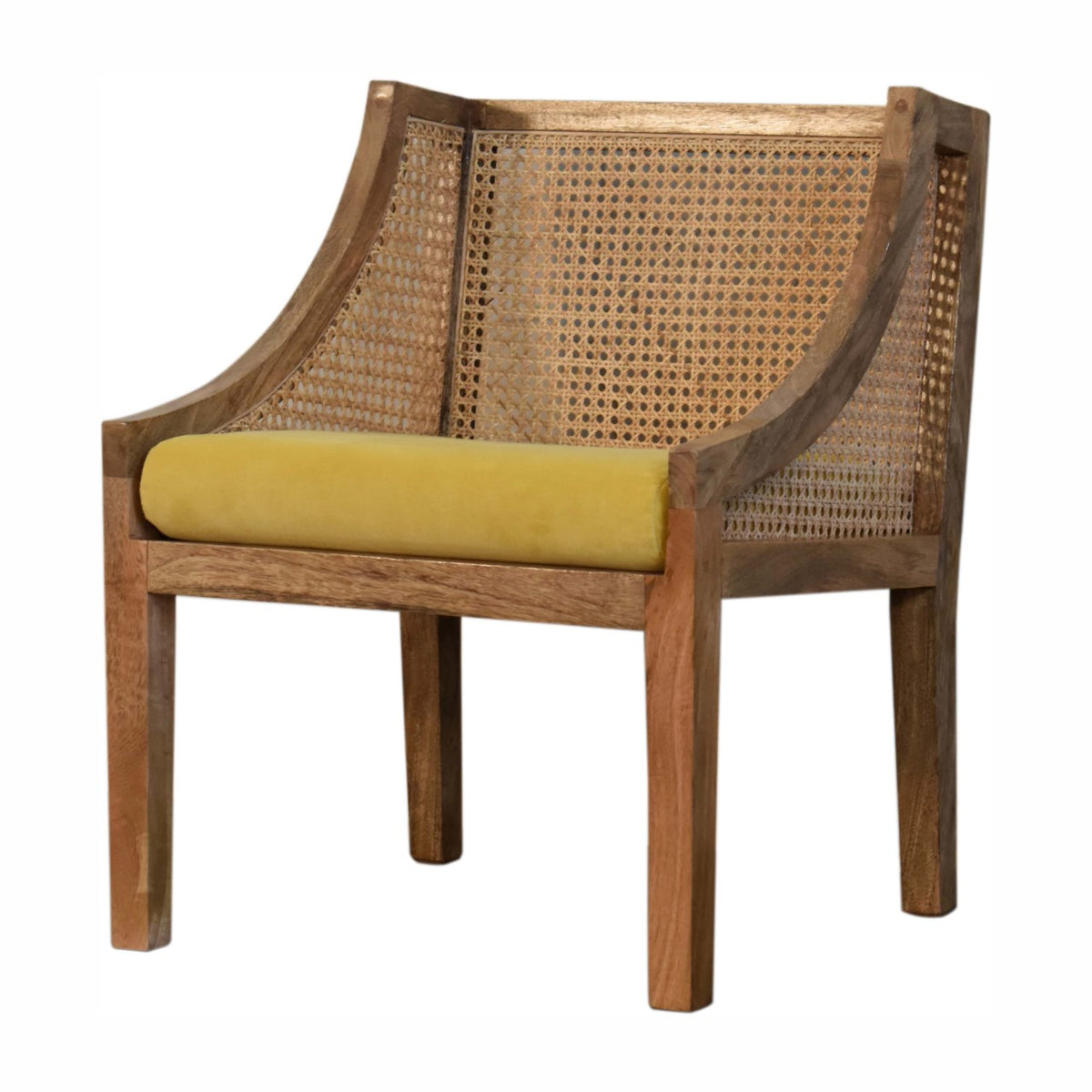 Larissa Mustard Cotton Velvet Chair