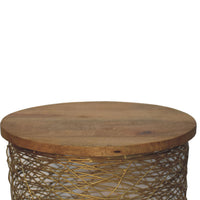 Netted Metal Side Table