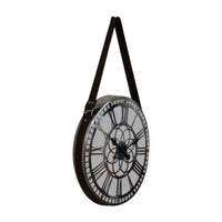 White Chrome Hanging Wall Clock