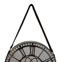 White Chrome Hanging Wall Clock