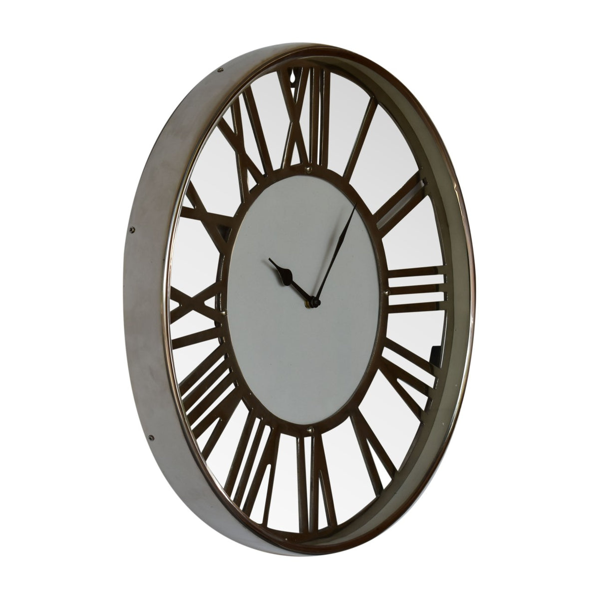 White and Chrome Wall Clock