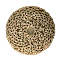 Crotchet Beige Footstool