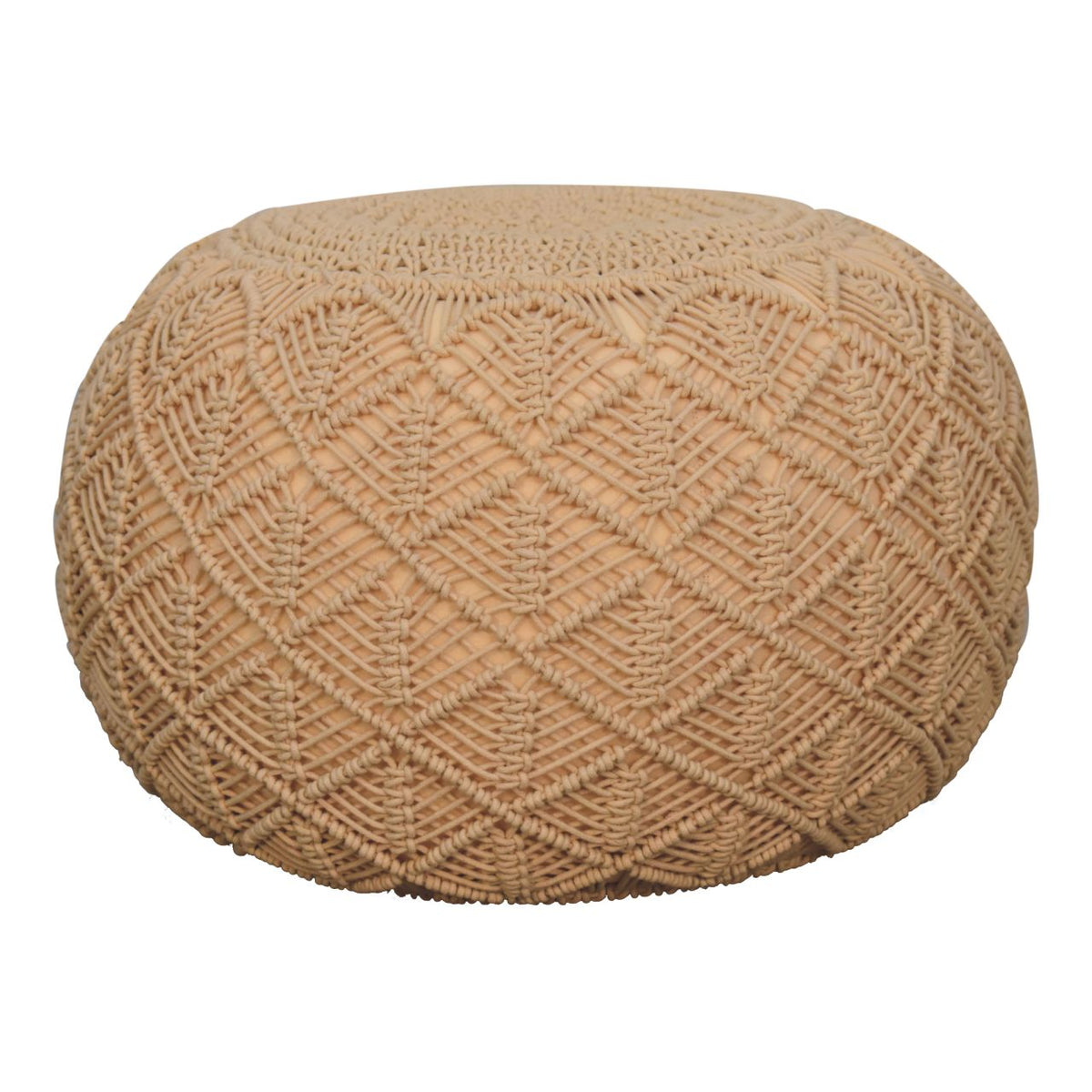 Ansley Beige Pouffe