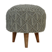 Crotchet Sea Green Footstool