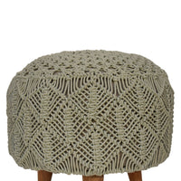 Crotchet Sea Green Footstool