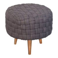 Grey Tube Footstool