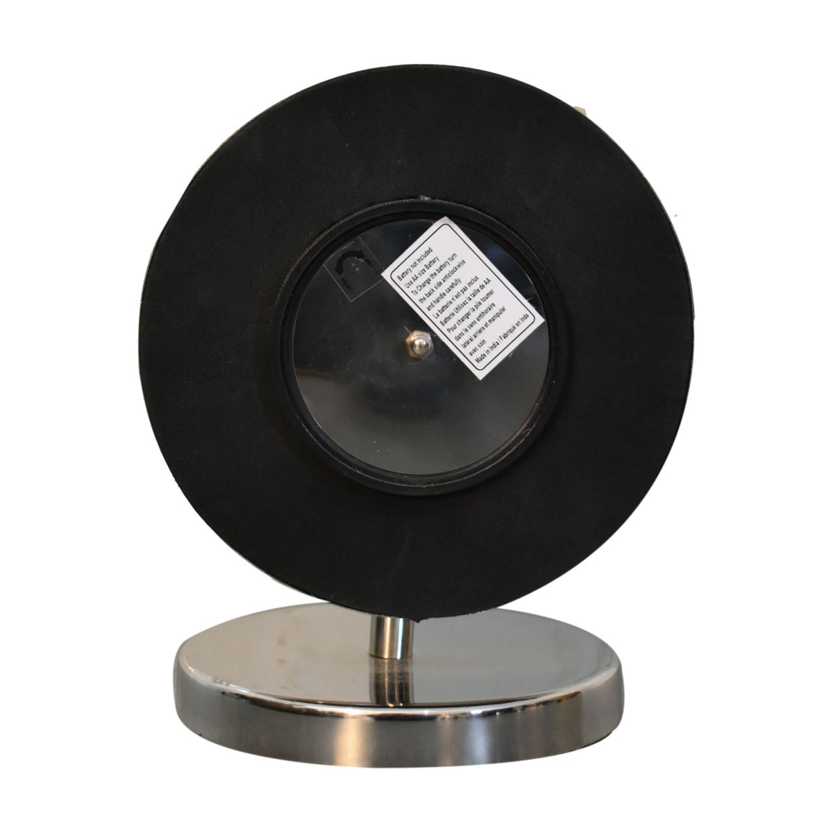 Round Chrome Table Clock