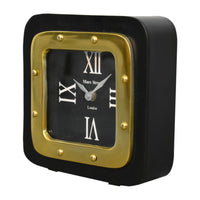 Black and Gold Small Table Clock