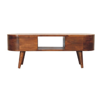 Chestnut Round Open Media Unit