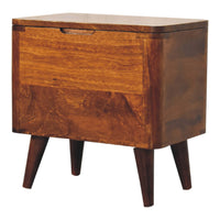 Chestnut Lid-up Storage Stool