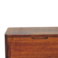 Chestnut Lid-up Storage Stool