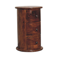 3 Drawer Chestnut Sheesham Drum