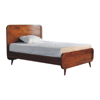 Curved Chestnut Double Bed