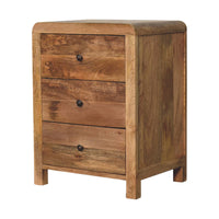 Aspen Oak-ish 3 Drawer Bedside