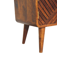 Boucle Carved Chestnut Telephone Table