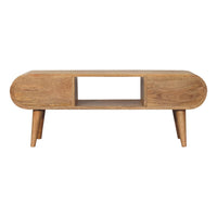 Oak-ish Circular TV Unit