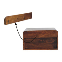 Chunky Chestnut 1 Drawer Wall Mounted Nightstand