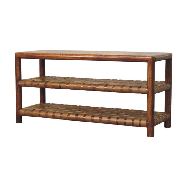 Regency Woven Chestnut 2 slot Shoe Rack