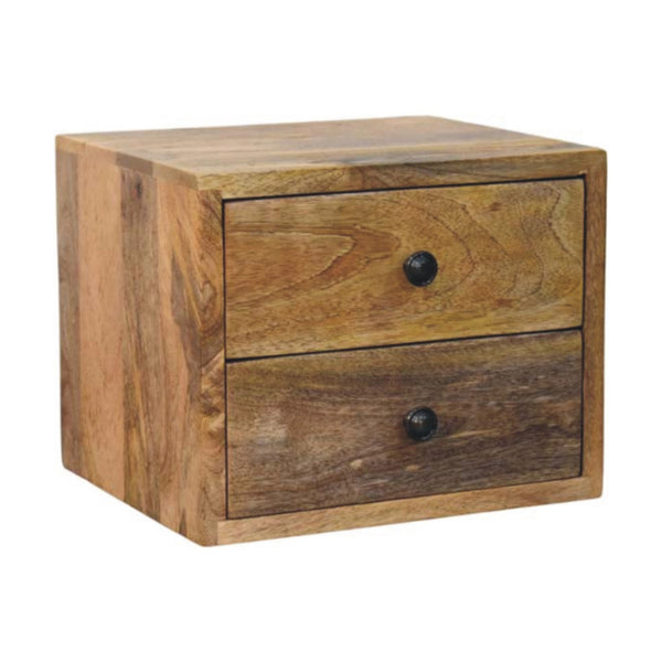 Solis 2-Drawer Oak-ish Wall Mounted Nightstand