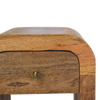 Mini Darcy Oak-ish Nightstand with Curved Edges