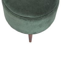 Emerald Green Velvet Nordic Stool