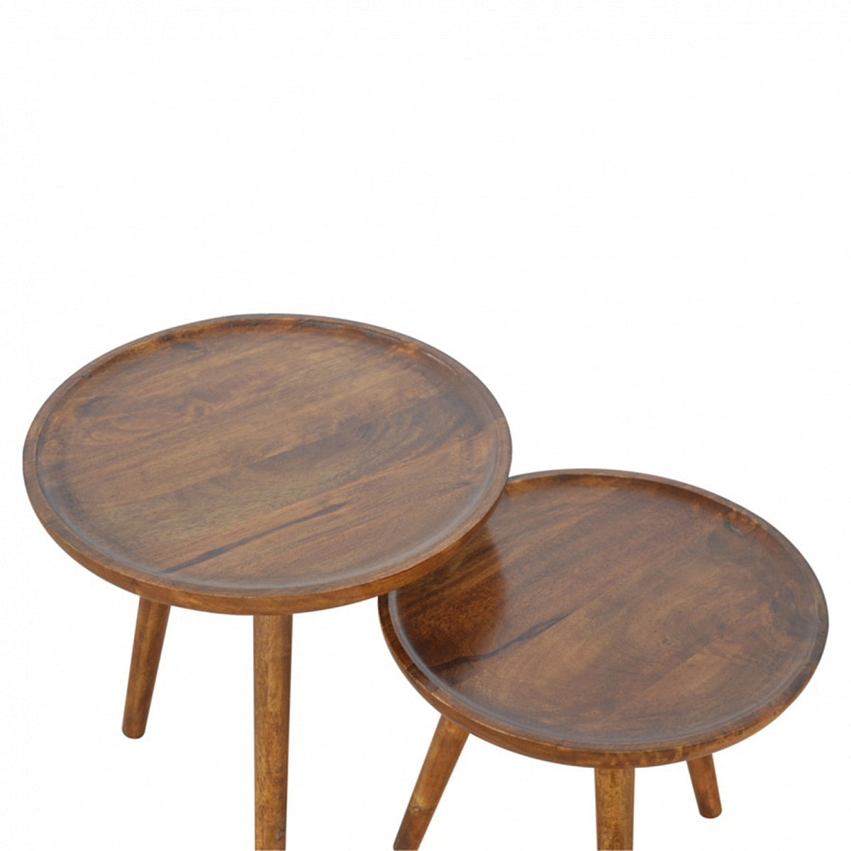 Chestnut Tray Nesting Stools