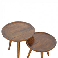 Chestnut Tray Nesting Stools