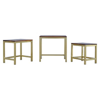 Chunky Gold Stool Set of 3
