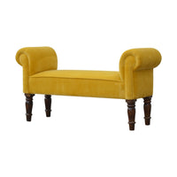 Mustard Velvet Bench