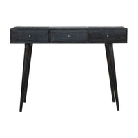 Ash Black 3 Drawer Console Table