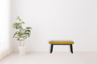 Mustard Velvet Hallway Bench