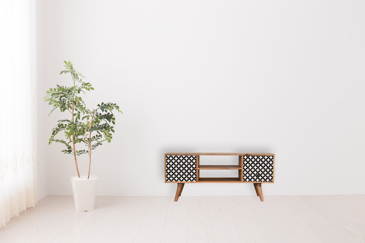 Diamond Screen Printed Entertainment Unit