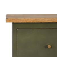 Olive Hand Painted Bedside