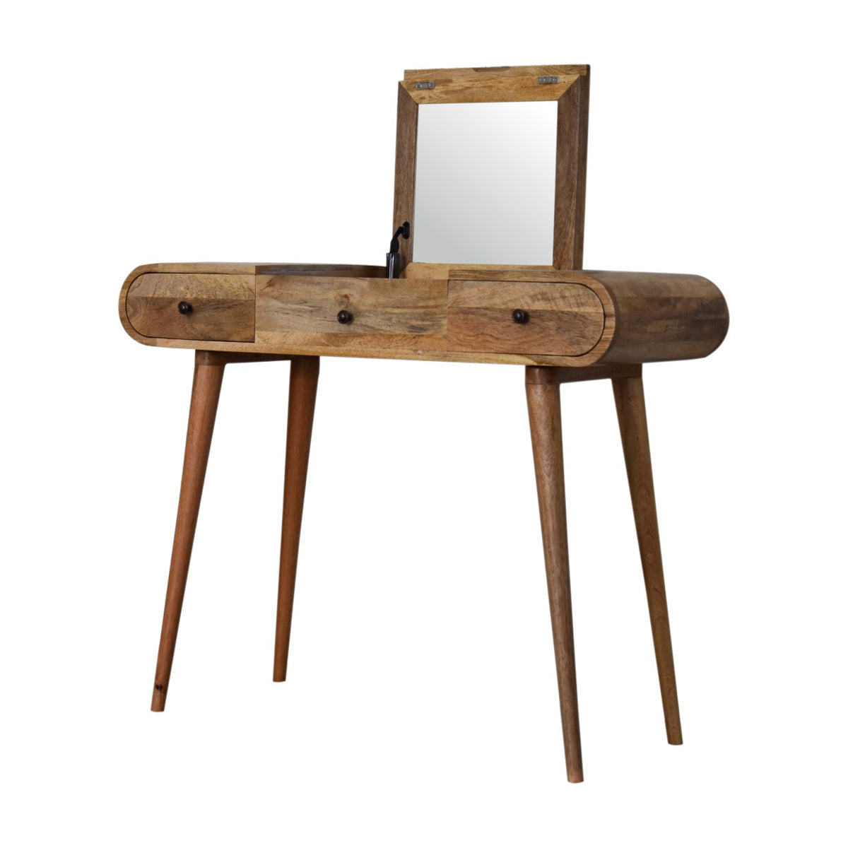 Oak-ish Round Dressing Table