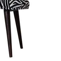 Zebra Print Deep Button Bench