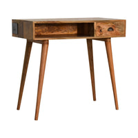 Solid Wood Writing Desk with Open Slot and Cable Access