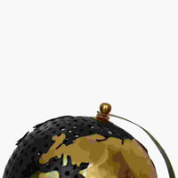 Black Globe with Gold Frame