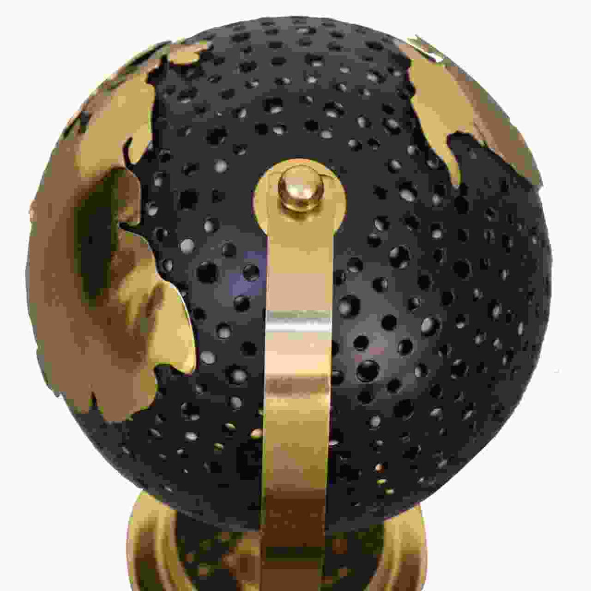 Black Globe with Gold Frame