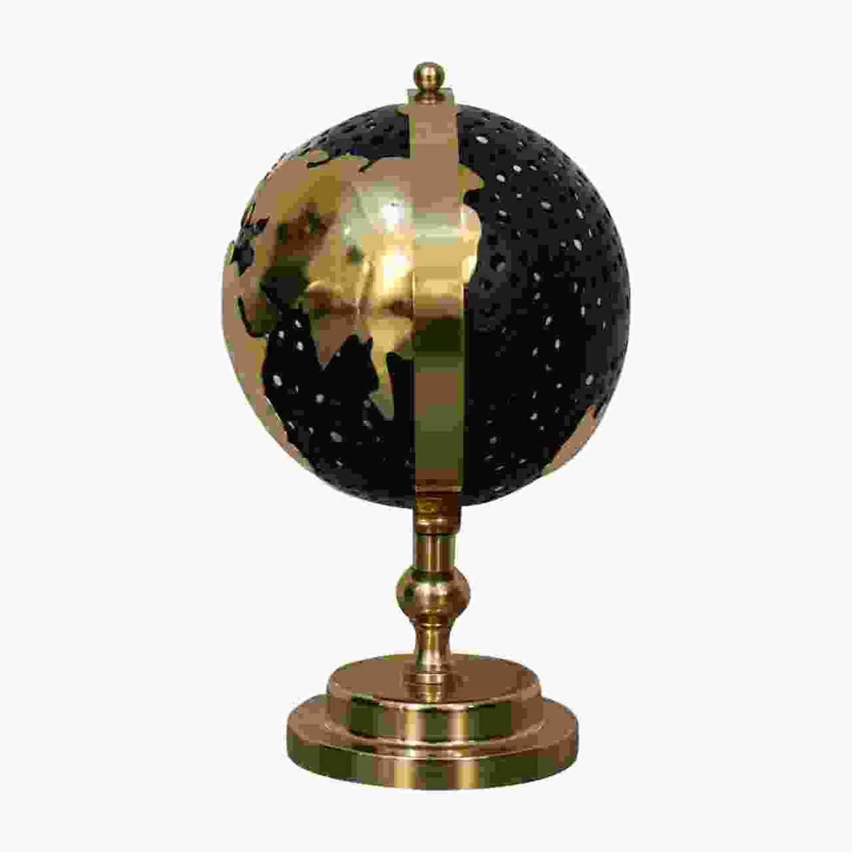 Black Globe with Gold Frame