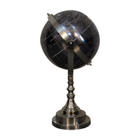 Black Globe with Chrome Frame