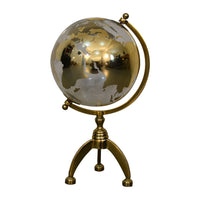 White Globe with Gold Frame