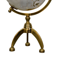 White Globe with Gold Frame