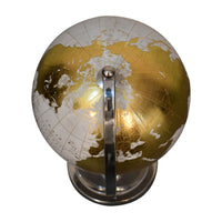 White Globe with Chrome Frame