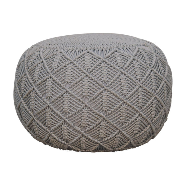 Ansley Grey Pouffe